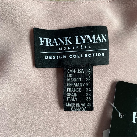 NWT Frank Lyman Design Layered woven top dark blush Style# 216329 made in Canada - Picture 7 of 7